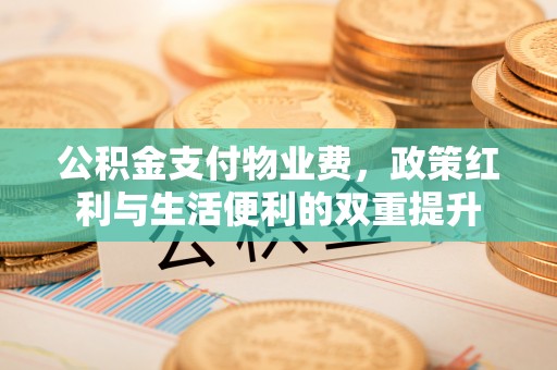 网点公积金支付物业费，政策红利与生活便利的双重提升